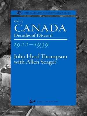 cover image of Canada 1922-1939